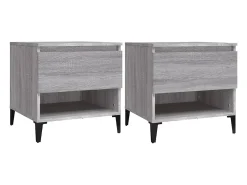 Clearance Mesas de apoio 2 pcs 50x46x50 cm deriv. madeira sonoma PT702683 Cinzento