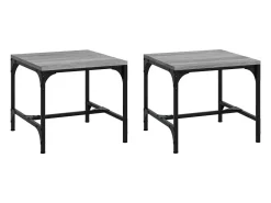 Online Mesas de apoio 2 pcs 40x40x35 cm deriv. madeira sonoma PT527087 Cinzento