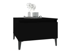 Mesa De Centro* Mesas de apoio 2 pcs 50x46x35 cm derivados de madeira PT670779 Preto