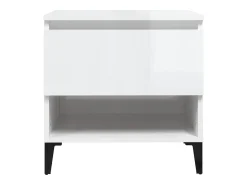 vidaxl Mesas de apoio 2 pcs 50x46x50cm deriv. madeira brilhante^ Mesa De Apoio