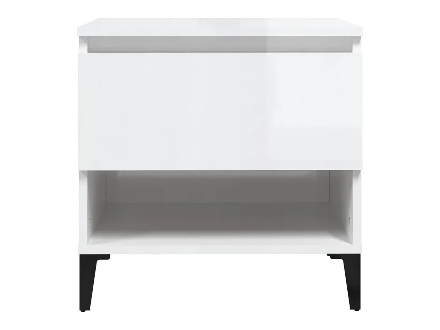 vidaxl Mesas de apoio 2 pcs 50x46x50cm deriv. madeira brilhante^ Mesa De Apoio