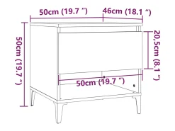 vidaxl Mesas de apoio 2 pcs 50x46x50cm deriv. madeira brilhante^ Mesa De Apoio