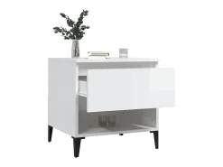 vidaxl Mesas de apoio 2 pcs 50x46x50cm deriv. madeira brilhante^ Mesa De Apoio