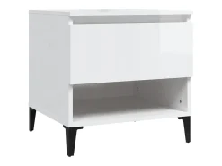 vidaxl Mesas de apoio 2 pcs 50x46x50cm deriv. madeira brilhante^ Mesa De Apoio