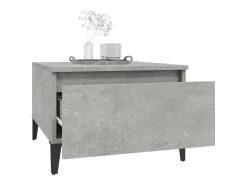 Mesa De Centro* Mesas de apoio 2 pcs 50x46x35cm deriv. madeira -cimento PT456175 Cinzento