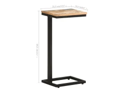Mesa De Apoio|vidaxl Mesas de apoio 2 pcs 31,5x24,5x64,5cm madeira recuperada maciça Natural claro