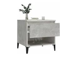 Mesa De Centro| Mesas de apoio 2 pcs 50x46x50cm deriv. madeira -cimento PT990326 Cinzento