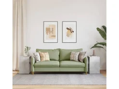 Mesa De Apoio| Mesas de apoio 2 pcs 50x30x50cm deriv. madeira -cimento PT604392 Cinzento