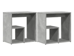 Mesa De Apoio| Mesas de apoio 2 pcs 50x30x50cm deriv. madeira -cimento PT604392 Cinzento
