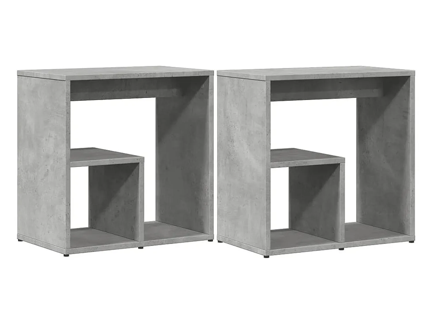 Mesa De Apoio| Mesas de apoio 2 pcs 50x30x50cm deriv. madeira -cimento PT604392 Cinzento