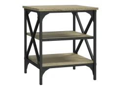 Mesa De Centro| Mesas de apoio 2pcs 40x42x50 cm derivados de madeira cor sonoma PT850350 Castanho