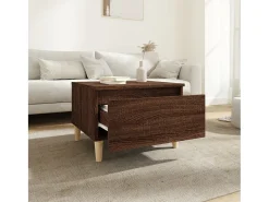 Mesa De Centro| Mesas de apoio 2pcs 50x46x35cm deriv. madeira carvalho PT294082 Castanho