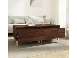 Mesa De Centro| Mesas de apoio 2pcs 50x46x35cm deriv. madeira carvalho PT294082 Castanho