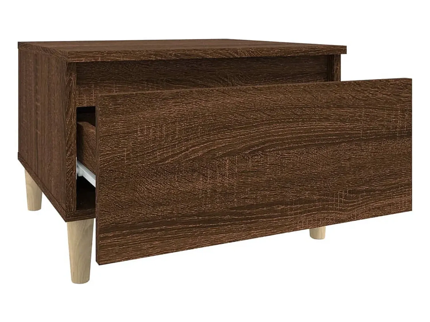 vidaxl Mesas de apoio 2pcs 50x46x35cm deriv. madeira carvalho castanho^ Mesa De Apoio