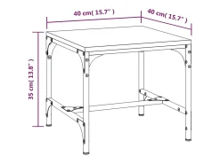 Mesa De Apoio*vidaxl Mesas de apoio 2pcs 40x40x35cm deriv. madeira carvalho castanho Natural claro