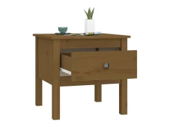 Mesa De Centro* Mesas de apoio 50x50x49 cm pinho maciço mel PT146260 Castanho
