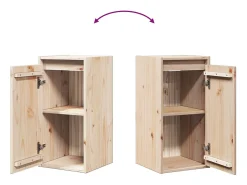 Best vidaxl Mesas de cabeceira 2 pcs 30x30x60 cm madeira de pinho maciça Castanho