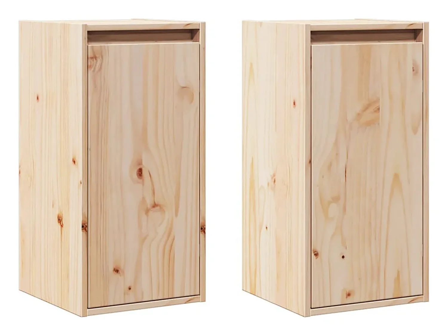 Best vidaxl Mesas de cabeceira 2 pcs 30x30x60 cm madeira de pinho maciça Castanho