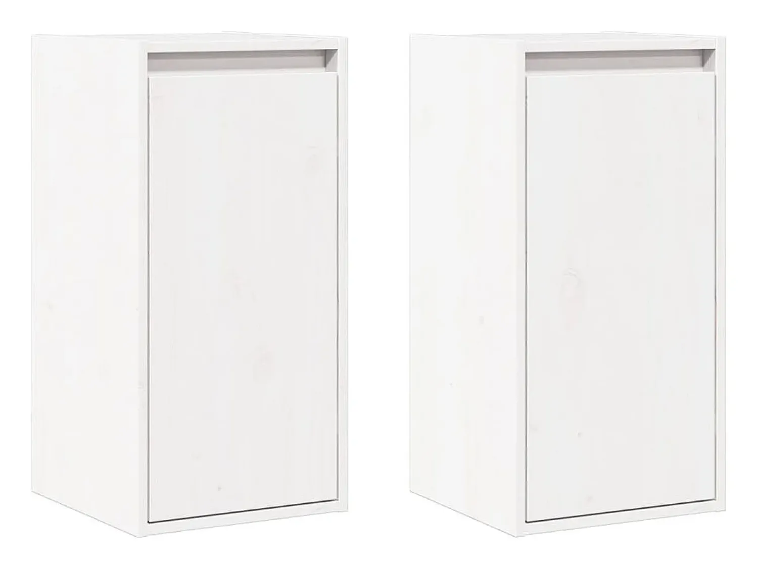 Prateleira|vidaxl Mesas de cabeceira 2 pcs 30x30x60 cm pinho maciço branco Castanho