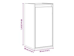 Prateleira|vidaxl Mesas de cabeceira 2 pcs 30x30x60 cm pinho maciço branco Castanho
