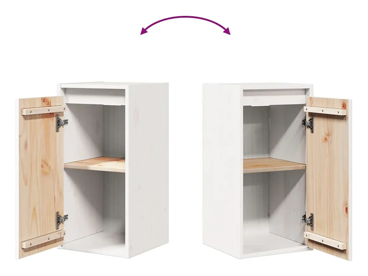 Prateleira|vidaxl Mesas de cabeceira 2 pcs 30x30x60 cm pinho maciço branco Castanho