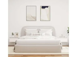 Móvel De Tv*vidaxl Mesas de cabeceira de parede com luzes LED 2 pcs Branco