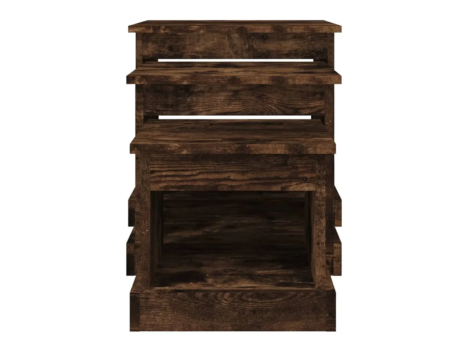 Mesa De Centro|vidaxl Mesas de centro 3 pcs derivados de madeira carvalho fumado Natural claro
