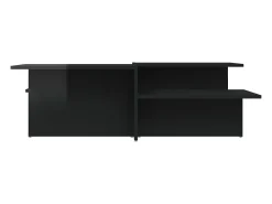 Mesa De Centro| Mesas de centro 2 pcs derivados de madeira brilhante PT788242 Preto