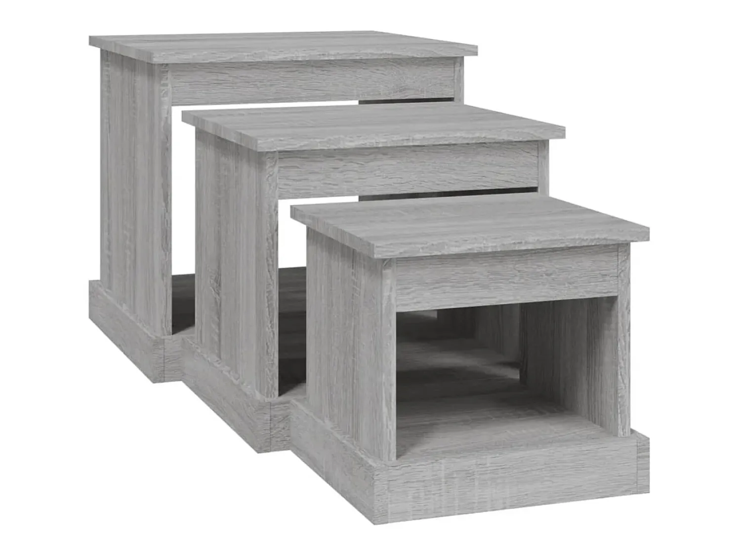 Mesas de centro 3 pcs derivados de madeira sonoma^ Mesa De Centro