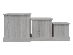 Mesas de centro 3 pcs derivados de madeira sonoma^ Mesa De Centro