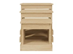 Mesa De Centro| Mesas de centro 3 pcs derivados de madeira carvalho sonoma Castanho
