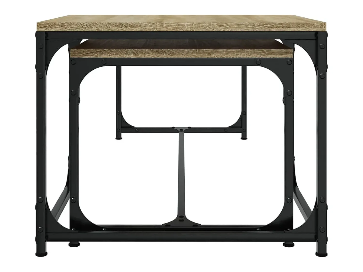 Outlet vidaxl Mesas de centro 2 pcs derivados de madeira carvalho sonoma Natural claro