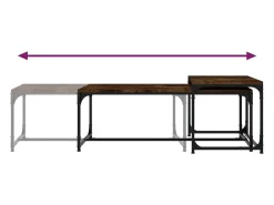 Mesa De Centro|vidaxl Mesas de centro 2 pcs derivados de madeira carvalho fumado Natural claro