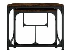 Mesa De Centro|vidaxl Mesas de centro 2 pcs derivados de madeira carvalho fumado Natural claro