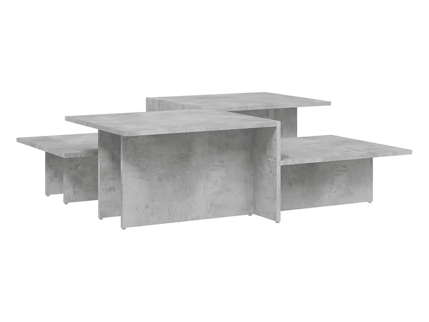 Mesas de centro 2 pcs derivados de madeira -cimento PT269163^ Mesa De Centro