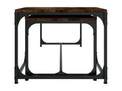 Mesa De Centro| Mesas de centro 2 pcs derivados de madeira carvalho fumado PT519780 Castanho