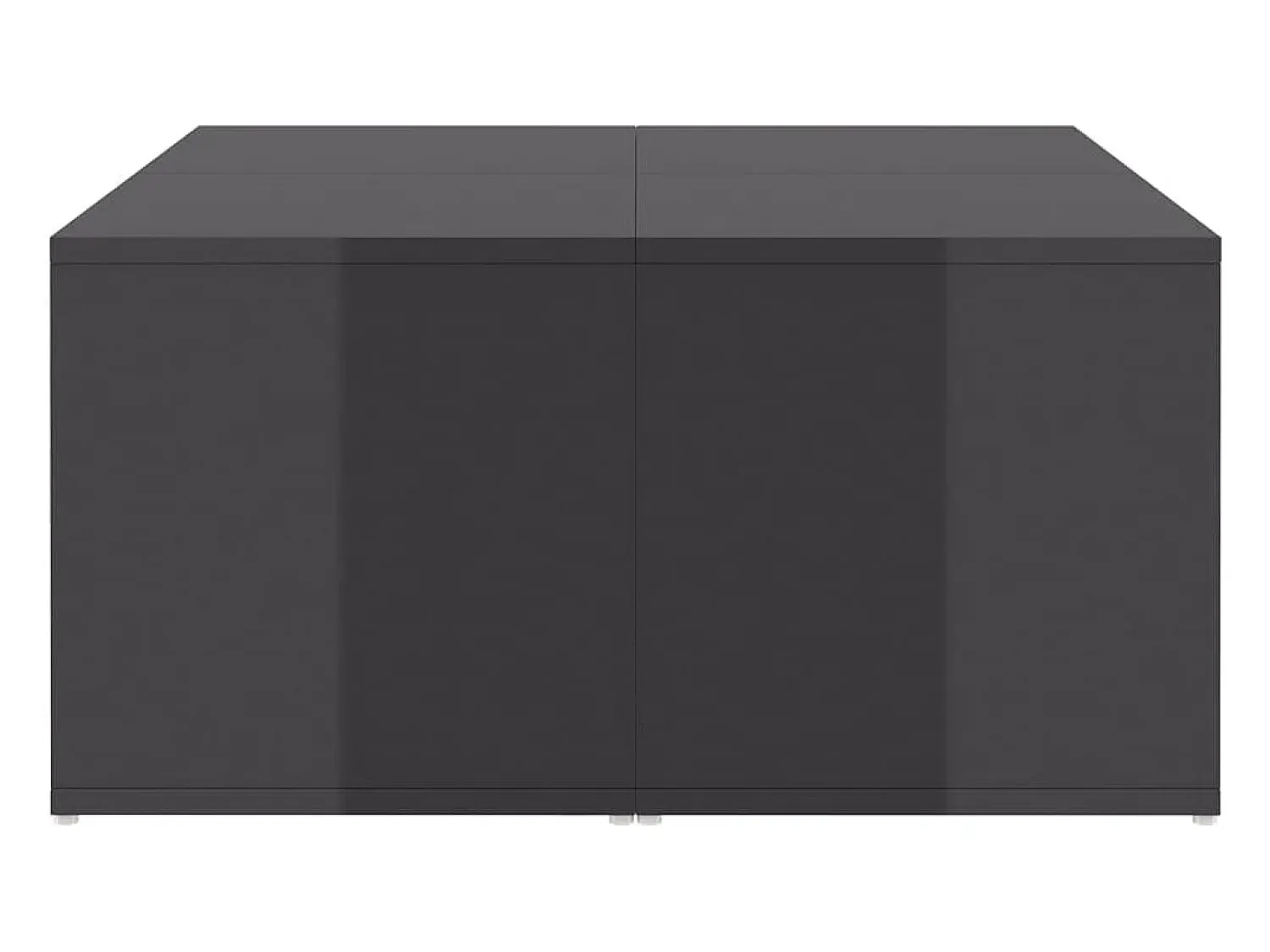 Mesa De Centro| Mesas de centro 4 pcs derivados de madeira cinza brilhante Cinzento