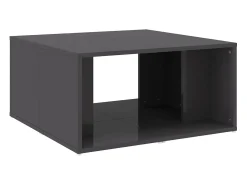 Mesa De Centro| Mesas de centro 4 pcs derivados de madeira cinza brilhante Cinzento