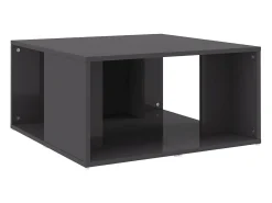 Mesa De Centro| Mesas de centro 4 pcs derivados de madeira cinza brilhante Cinzento