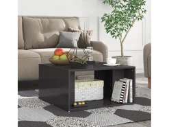 Mesa De Centro| Mesas de centro 4 pcs derivados de madeira cinza brilhante Cinzento