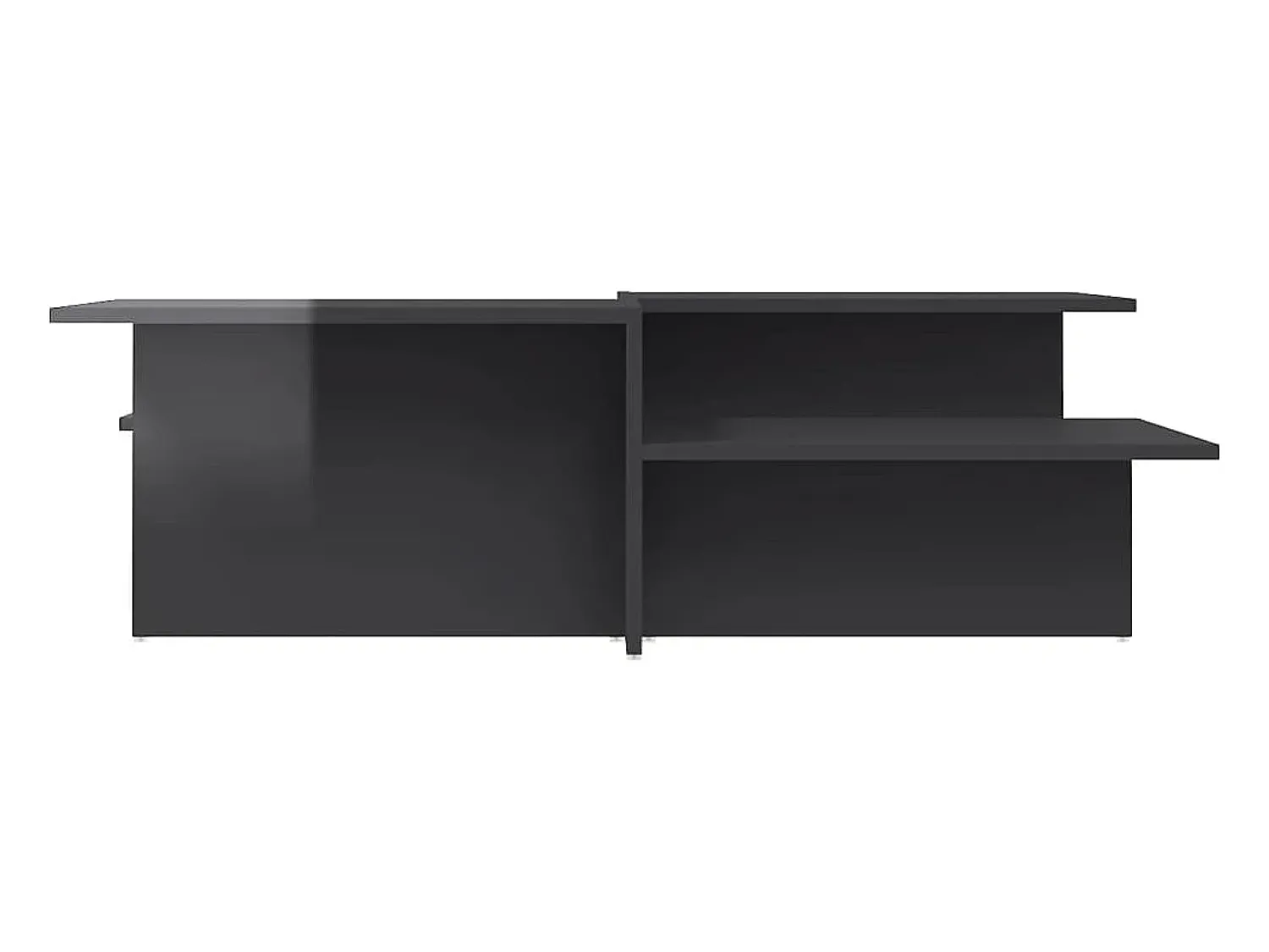 Mesa De Centro*vidaxl Mesas de centro 2 pcs derivados de madeira brilhante Cinzento