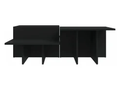 Mesa De Centro*vidaxl Mesas de centro 2 pcs derivados de madeira Preto