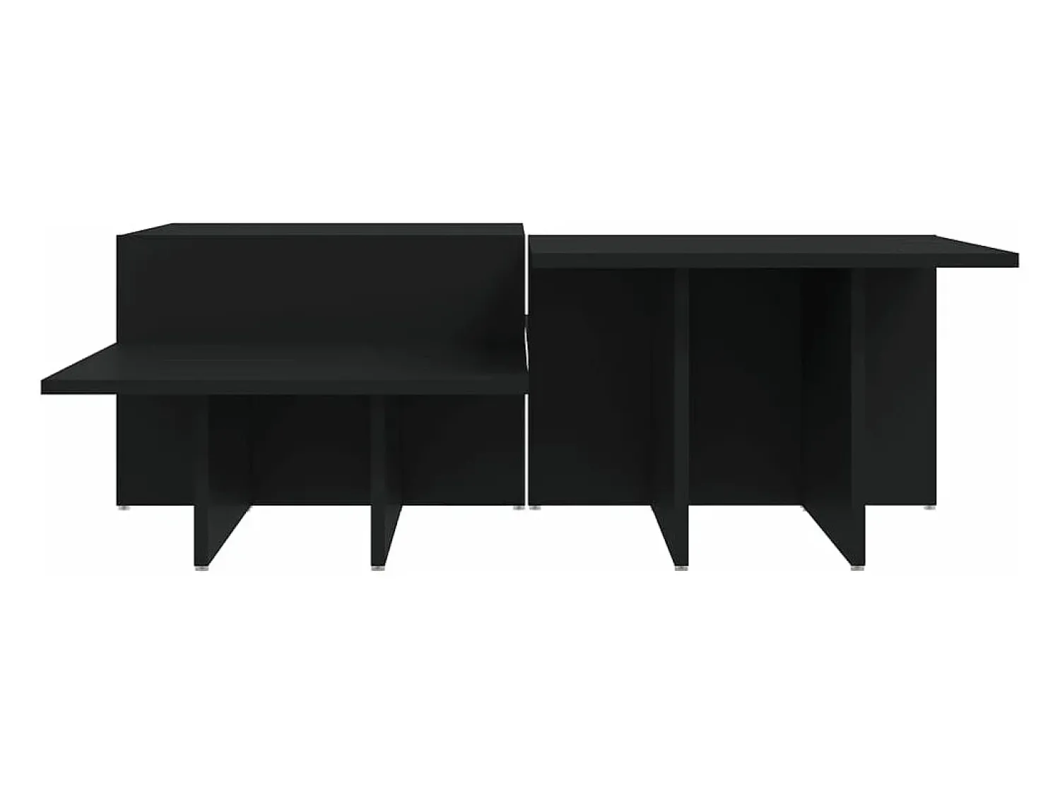 Mesa De Centro*vidaxl Mesas de centro 2 pcs derivados de madeira Preto