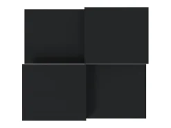 Mesa De Centro*vidaxl Mesas de centro 2 pcs derivados de madeira Preto