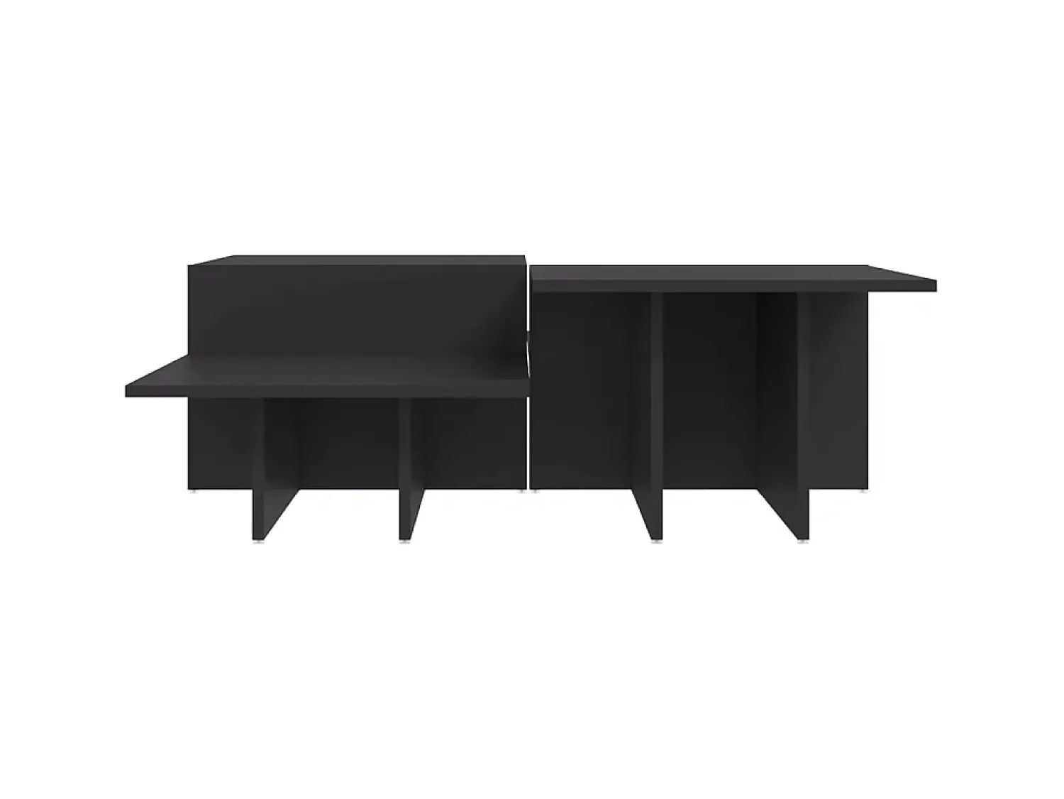 Mesa De Centro| Mesas de centro 2 pcs derivados de madeira PT655640 Cinzento