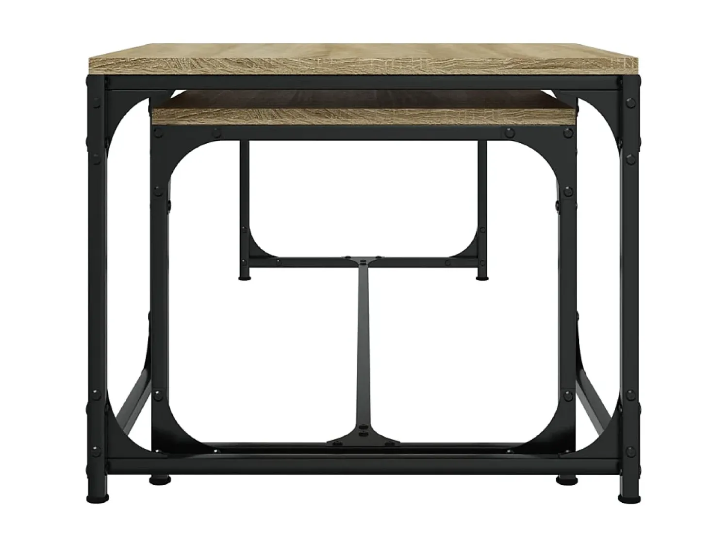 Mesa De Centro| Mesas de centro 2 pcs derivados de madeira carvalho sonoma PT961095 Castanho