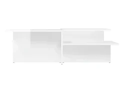 Mesa De Centro| Mesas de centro 2 pcs derivados de madeira brilhante PT205866 Branco