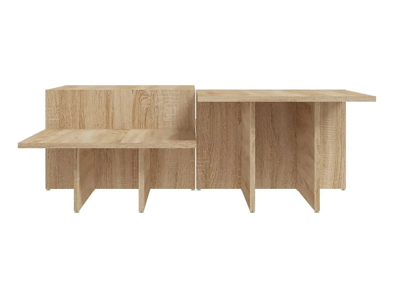 Mesa De Centro| Mesas de centro 2 pcs derivados de madeira carvalho sonoma PT397281 Castanho