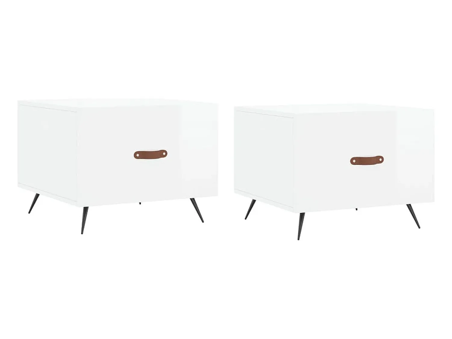 vidaxl Mesas de centro 2 pcs 50x50x40 cm brilhante^ Mesa De Centro