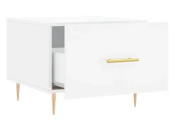 Mesa De Centro|vidaxl Mesas de centro 2 pcs 50x50x40 cm brilhante Branco